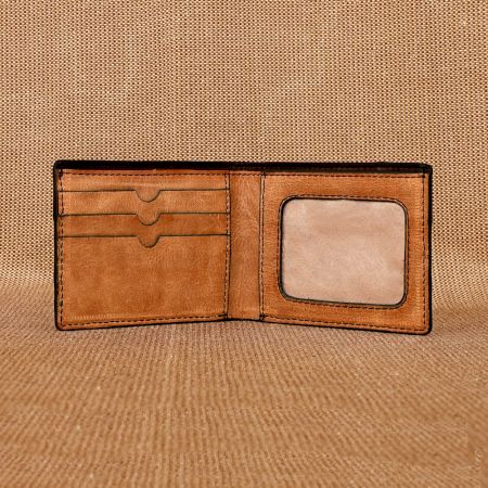 Handcrafted Camel Dark Chocolate Wallet Leather Graceful
